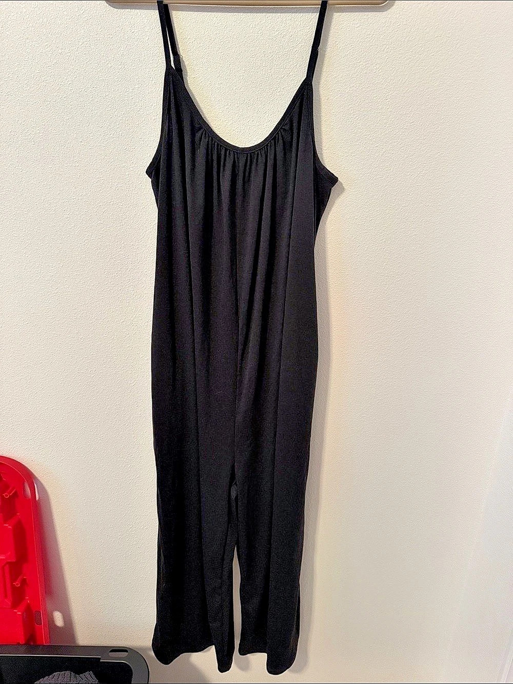 Black Spaghetti Strap Jumpsuit Size Medium NWT